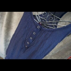 Sound & matter size L navy glitter tank top